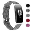 Fb.ny10.7a Gallery Dark Grey StrapsCo Canvas Watch Band Strap For Fitbit Inspire & Inspire HR