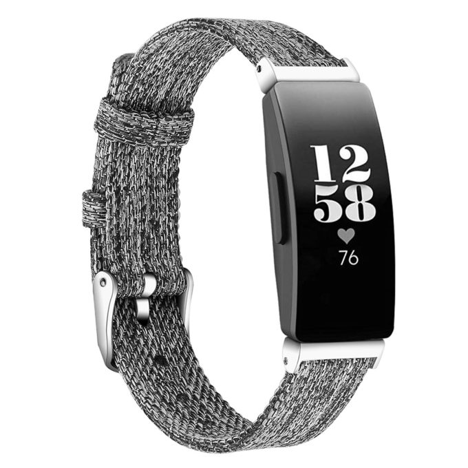 Fb.ny10.7a Main Dark Grey StrapsCo Canvas Watch Band Strap For Fitbit Inspire & Inspire HR