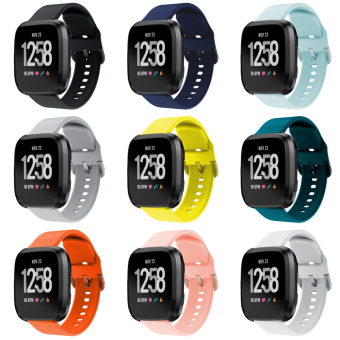 fb.r43 All Colors StrapsCo Silicone Rubber Watch Band Strap for Fitbit Versa