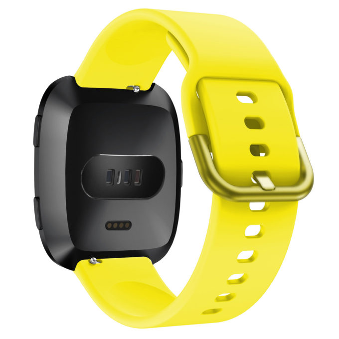 fb.r43.10 Back Yellow StrapsCo Silicone Rubber Watch Band Strap for Fitbit Versa
