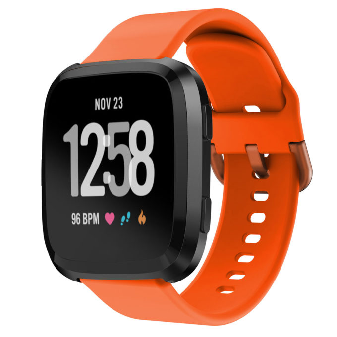 fb.r43.12 Main Orange StrapsCo Silicone Rubber Watch Band Strap for Fitbit Versa