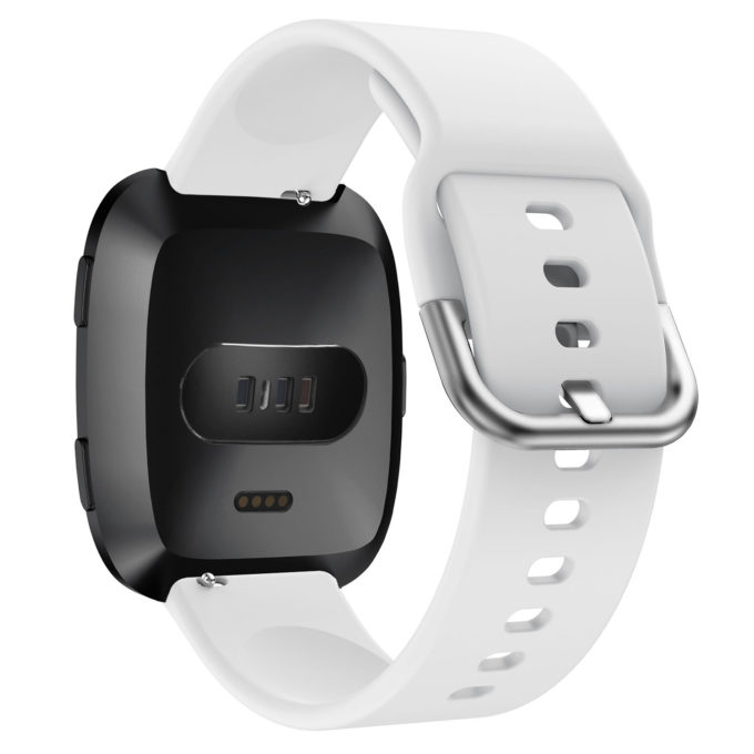 IBROZ Bracelet Fitbit Versa/Versa 2 Silicone blanc pas cher