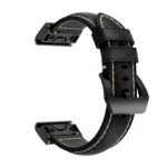 G.l5.1 Main Black StrapsCo QuickFit 20 Leather Watch Band Strap For Garmin Fenix 5S