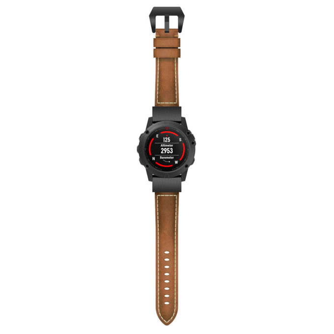 G.l5.2 Up Brown StrapsCo QuickFit 20 Leather Watch Band Strap For Garmin Fenix 5S