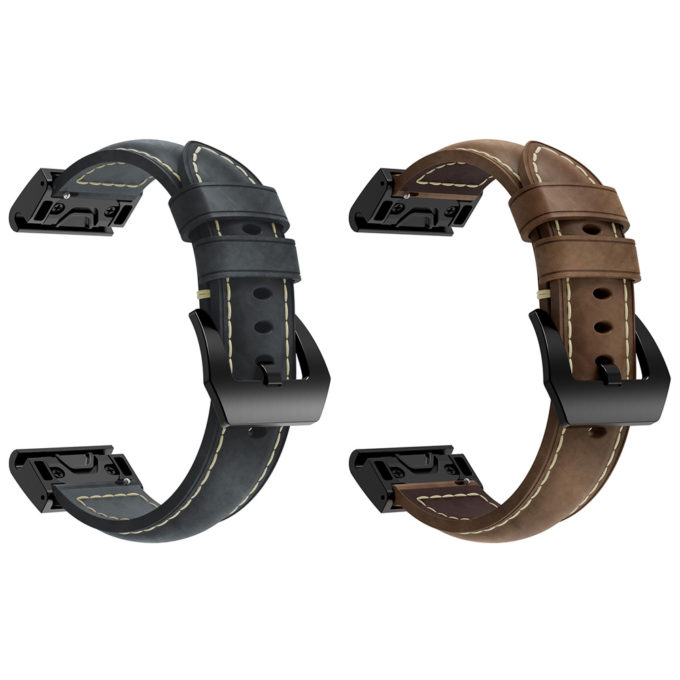 G.l7 All Colors StrapsCo QuickFit 26 Leather Watch Band Strap For Garmin Fenix 5X
