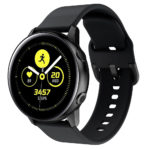 S.r13.1 Main Black StrapsCo Silicone Rubber Watch Band Strap For Samsung Galaxy Watch Active