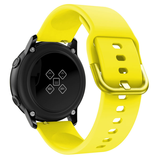 S.r13.10 Back Yellow StrapsCo Silicone Rubber Watch Band Strap For Samsung Galaxy Watch Active