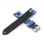 st33.5 Cross Blue Camo StrapsCo Nubuck Leather Camo Watch Band Strap Men 18mm 19mm 20mm 21mm 22mm 24mm