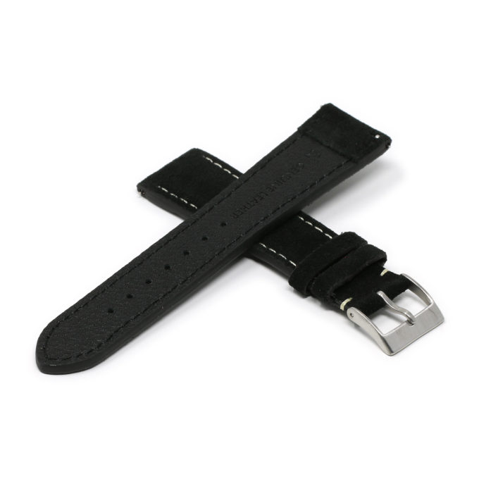 st34.1 Cross Black StrapsCo Classic Suede Leather Watch Band Strap Mens Quick Release 16mm 18mm 19mm 20mm 21mm 22mm 24mm