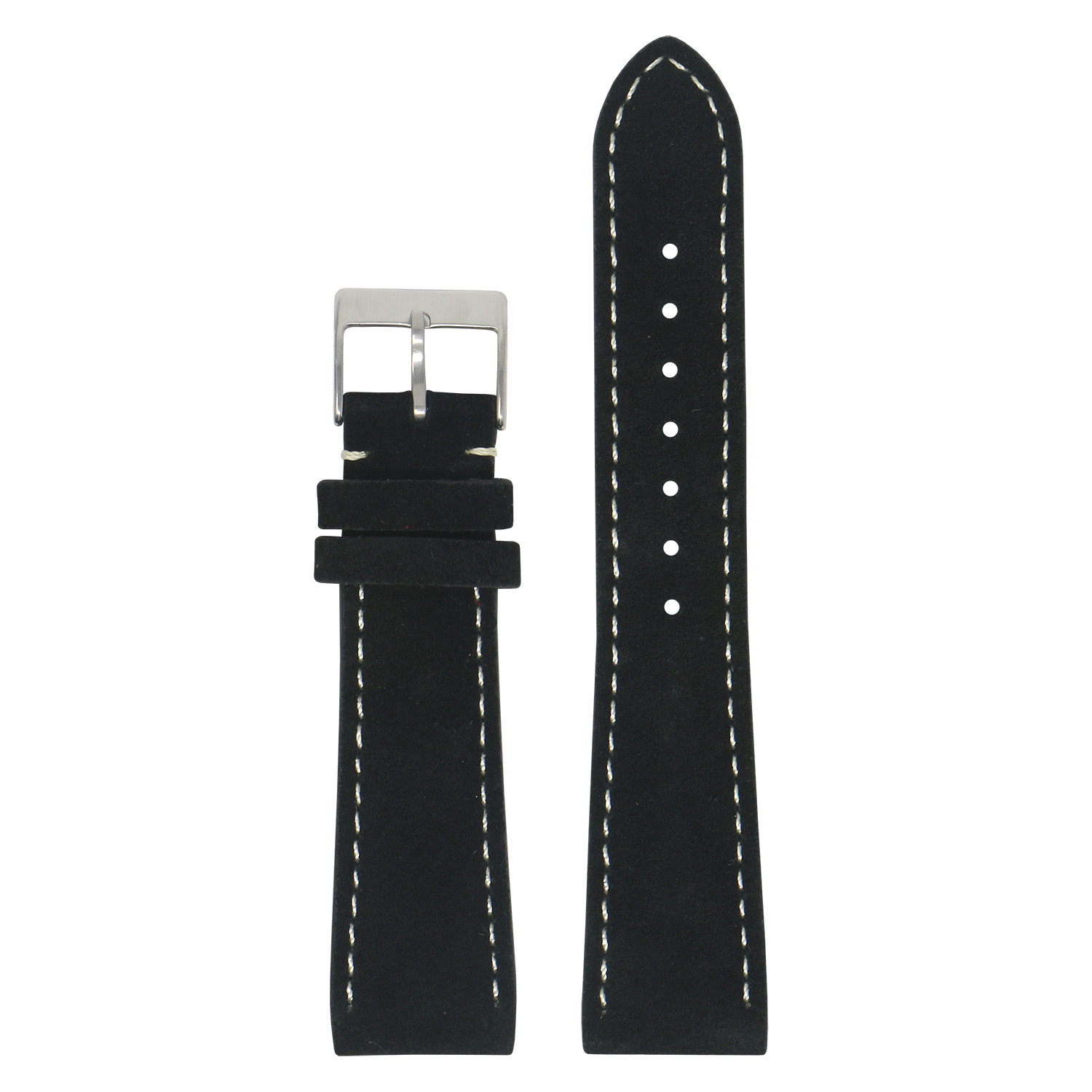 st34.1 Main Black StrapsCo Classic Suede Leather Watch Band Strap Mens Quick Release 16mm 18mm 19mm 20mm 21mm 22mm 24mm