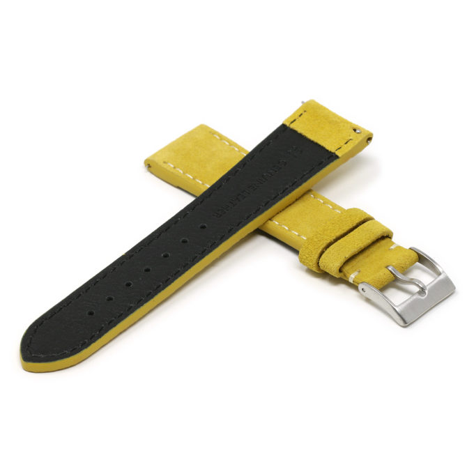 st34.10 Cross Yellow StrapsCo Classic Suede Leather Watch Band Strap Mens Quick Release 16mm 18mm 19mm 20mm 21mm 22mm 24mm