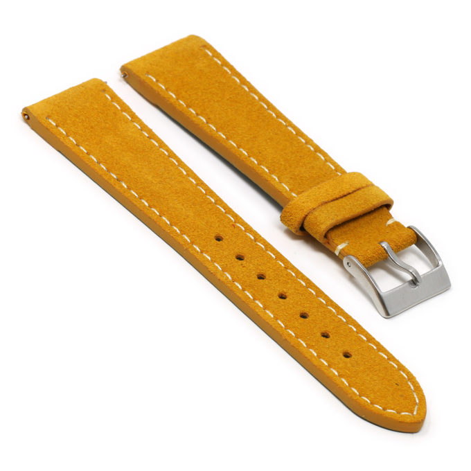st34.12 Angle Orange StrapsCo Classic Suede Leather Watch Band Strap Mens Quick Release 16mm 18mm 19mm 20mm 21mm 22mm 24mm