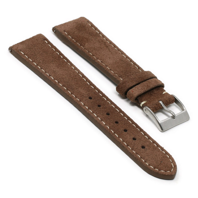 st34.2 Angle Brown StrapsCo Classic Suede Leather Watch Band Strap Mens Quick Release 16mm 18mm 19mm 20mm 21mm 22mm 24mm
