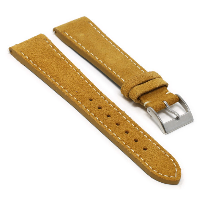 st34.3 Angle Tan StrapsCo Classic Suede Leather Watch Band Strap Mens Quick Release 16mm 18mm 19mm 20mm 21mm 22mm 24mm