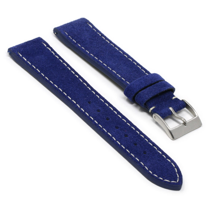 st34.5 Angle Blue StrapsCo Classic Suede Leather Watch Band Strap Mens Quick Release 16mm 18mm 19mm 20mm 21mm 22mm 24mm