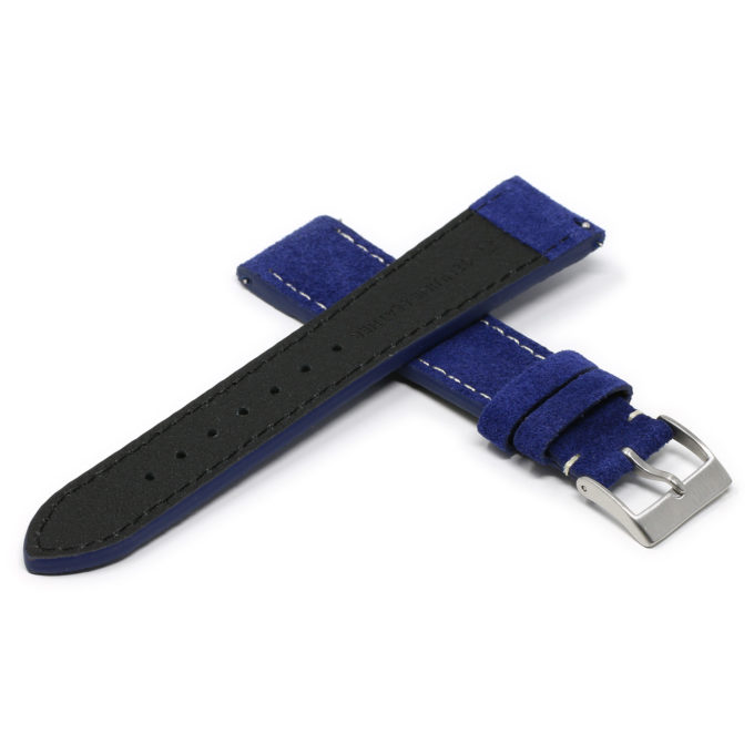 st34.5 Cross Blue StrapsCo Classic Suede Leather Watch Band Strap Mens Quick Release 16mm 18mm 19mm 20mm 21mm 22mm 24mm