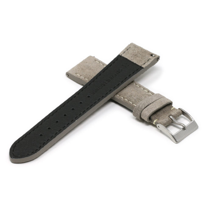 20mm Gray Classic Suede Watch Band