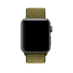 A.ny3.11b Front Olive Green StrapsCo Woven Nylon Watch Band Strap For Apple Watch Series 123 38mm 42mm