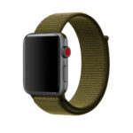 A.ny3.11b Main Olive Green StrapsCo Woven Nylon Watch Band Strap For Apple Watch Series 123 38mm 42mm