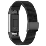 Fb.m1.mb Back Matte Black StrapsCo Milanese Mesh Stainless Steel Watch Band Strap For FitBit Charge 2