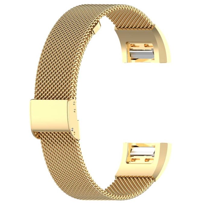 Fb.m1.yg Alt Yellow Gold StrapsCo Milanese Mesh Stainless Steel Watch Band Strap For FitBit Charge 2