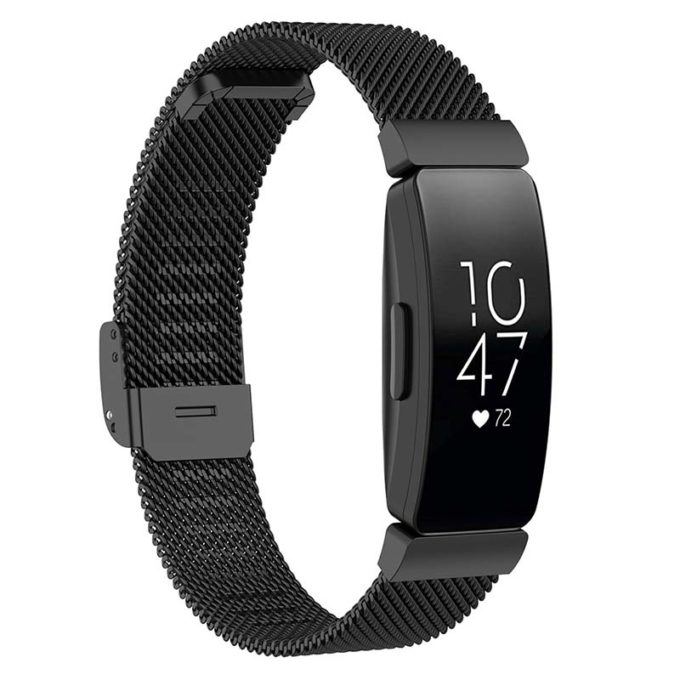 FIEWESEY Compatible with Fitbit Ace 3/Inspire/Inspire HR/Inspire Watch  Bands Women Men, Solid Stainless Steel Metal Band Bracelet Strap  Replacement for Fitbit Inspire/Inspire HR Smartwatch(Black) 