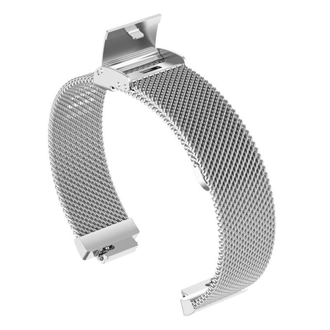 Fb.m102.ss Alt Silver StrapsCo Stainless Steel Shark Mesh Watch Band Strap For Fitbit Inspire & Inspire HR