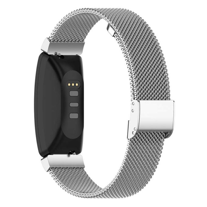 Fb.m102.ss Back Silver StrapsCo Stainless Steel Shark Mesh Watch Band Strap For Fitbit Inspire & Inspire HR