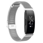 Fb.m102.ss Main Silver StrapsCo Stainless Steel Shark Mesh Watch Band Strap For Fitbit Inspire & Inspire HR
