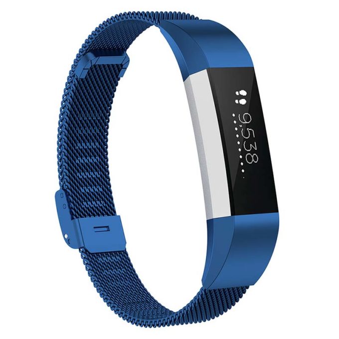Fb.m3.5 Main Blue StrapsCo Milanese Mesh Stainless Steel Watch Band Strap For FitBit Alta, FitBit Alta HR, FitBit Ace