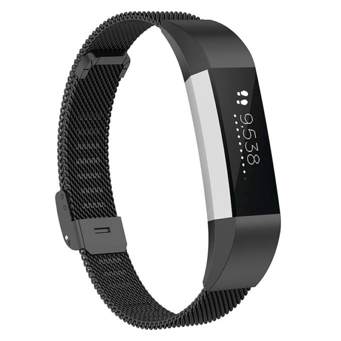 Fb.m3.mb Main Black StrapsCo Milanese Mesh Stainless Steel Watch Band Strap For FitBit Alta, FitBit Alta HR, FitBit Ace