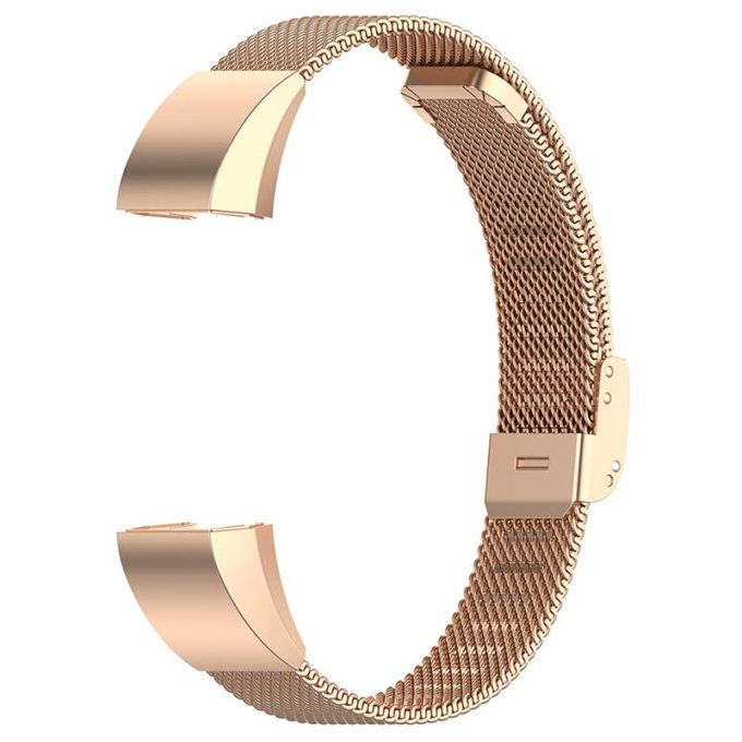 Fb.m3.rg Alt Rose Gold StrapsCo Milanese Mesh Stainless Steel Watch Band Strap For FitBit Alta, FitBit Alta HR, FitBit Ace
