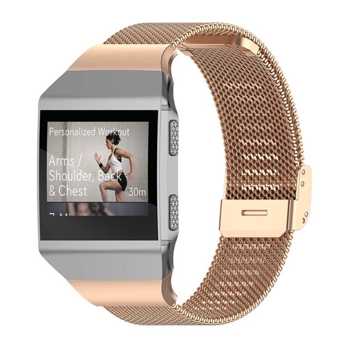 Fb.m32.rg Main Rose Gold StrapsCo Milanese Mesh Stainless Steel Watch Band Strap For FitBit Ionic