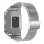 Fb.m32.ss Back Silver StrapsCo Milanese Mesh Stainless Steel Watch Band Strap For FitBit Ionic
