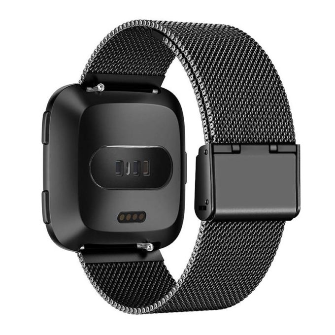 Fitbit versa best sale black mesh band