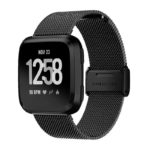 Fb.m54.mb Main Black StrapsCo Milanese Mesh Stainless Steel Watch Band Strap For FitBit Versa