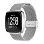 Fb.m54.ss Main Silver StrapsCo Milanese Mesh Stainless Steel Watch Band Strap For FitBit Versa