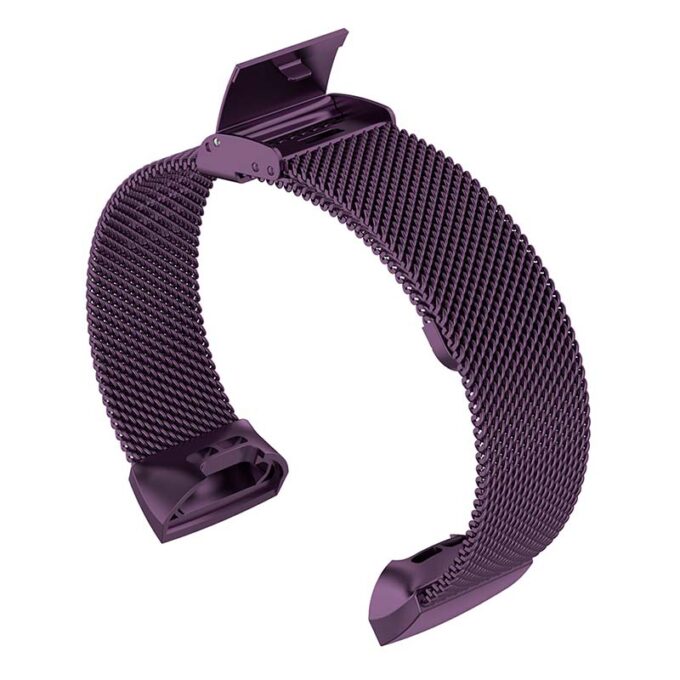 Fb.m66.18 Alt Purple StrapsCo Stainless Steel Milanese Mesh Watch Band For Fitbit Charge 3 & Charge 4
