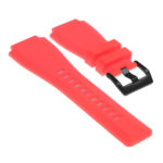 Pu7.6a.mb Silicone Strap For Bell And Ross W Matte Black Buckle In Light Red (2)