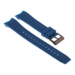 R.cz1.5.mb Angle Blue Strapsco Silicone Rubber Watch Band For Citizen Eco Drive Aqualand Chronograph