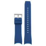 R.cz1.5.ss Up Blue (Silver Buckle) StrapsCo Silicone Rubber Watch Band For Citizen Eco Drive Aqualand Chronograph