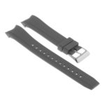 R.cz1.7.ss Angle Grey (Silver Buckle) StrapsCo Silicone Rubber Watch Band For Citizen Eco Drive Aqualand Chronograph