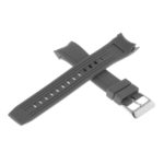 R.cz1.7.ss Cross Grey (Silver Buckle) StrapsCo Silicone Rubber Watch Band For Citizen Eco Drive Aqualand Chronograph