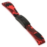 R.rx4.6.mb Main Red Camo (Black Clasp) StrapsCo Silicone Rubber Camo Replacement Watch Bands Strap For Rolex With Straight Ends