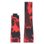 R.rx4.6.nb Up Red Camo (No Clasp) StrapsCo Silicone Rubber Camo Replacement Watch Bands Strap For Rolex With Straight Ends