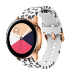 s.r12.a Main Foot Prints StrapsCo Patterned Silicone Rubber Watch Band Strap for Samsung Galaxy Watch Active