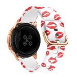 s.r12.b Back Lips StrapsCo Patterned Silicone Rubber Watch Band Strap for Samsung Galaxy Watch Active