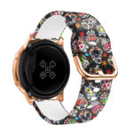 s.r12.c Back Candy Skulls StrapsCo Patterned Silicone Rubber Watch Band Strap for Samsung Galaxy Watch Active