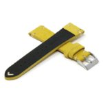 st28.10 Cross Yellow Ivory StrapsCo Suede Leather Watch Band Strap
