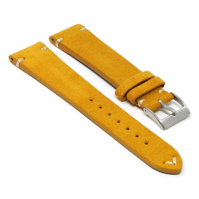 st28.12 Angle Orange Ivory StrapsCo Suede Leather Watch Band Strap